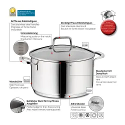 KELA Flavoria 5,5 l - garnek ze stali nierdzewnej z pokrywką