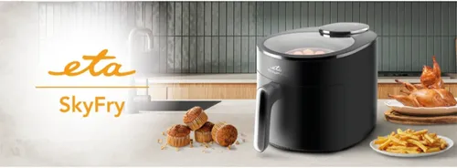 Air Fryer Frytkownica beztłuszczowa ETA SkyFry 516890000 5l z 12 automatycznymi programami gotowania i okienkiem do obserwacji postępów gotowania