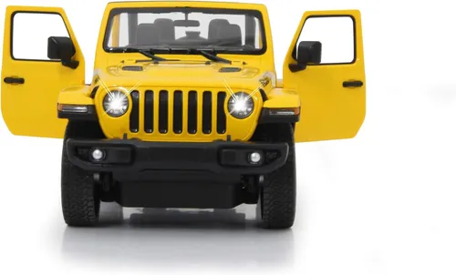 Zdalnie sterowany samochód COIL auto RC pilot duży JEEP Wrangler RS skala 1:14 żółty