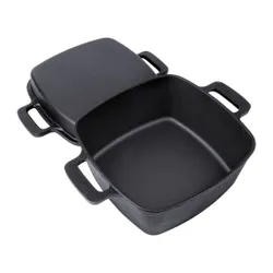 Garnek Żeliwny Brytfanna Brytfanka Patelnia do Pieczenia Smażenia 2w1 25 cm