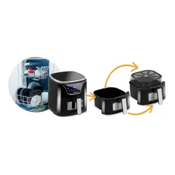 Frytkownica beztłuszczowa Air Fryer BERDSEN BD-652 5l Czarno-srebrny