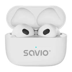 Słuchawki bezprzewodowe Savio TWS-01 PRO Douszne Bluetooth 5.4 Biały