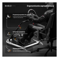 Stojak DIABLO CHAIRS X-Drive Mini Czarno-biały