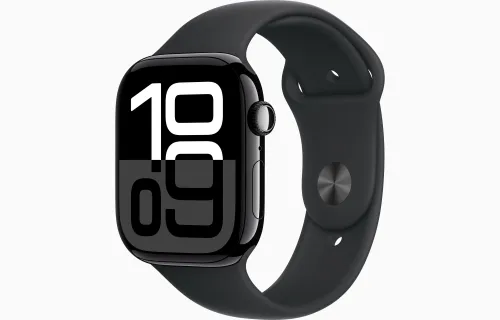 Apple Watch Series 10 GPS + Cellular 46mm aluminium onyks pasek sportowy czarny S/M