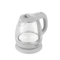 ADLER Mini Grey 1 l szary - czajnik elektryczny bezprzewodowy szklany