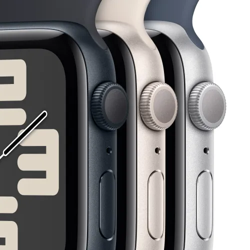 Apple Watch SE 2gen GPS koperta 44mm z aluminium Księżycowa poświata pasek sportowy Księżycowa poświata S/M