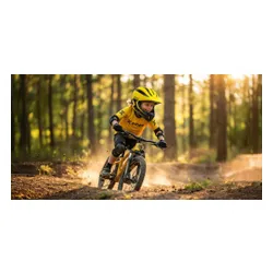 Kask XRIDER XRKFH004S Żółto-czarny Full Face dla Dzieci z odpinaną szczęką (rozmiar S)