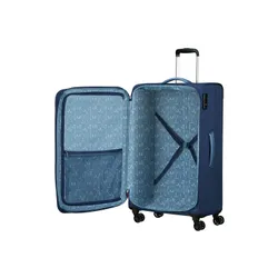 Большой расширяемый чемодан American Tourister Pulsonic-combat navy