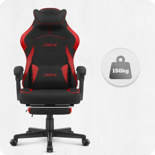 Fotel gamingowy CABRO C502 Czarno-Czerwony