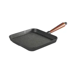 SKEPPSHULT Natural Selection Grill Carre 24 x 24 cm czarna - patelnia grillowa żeliwna