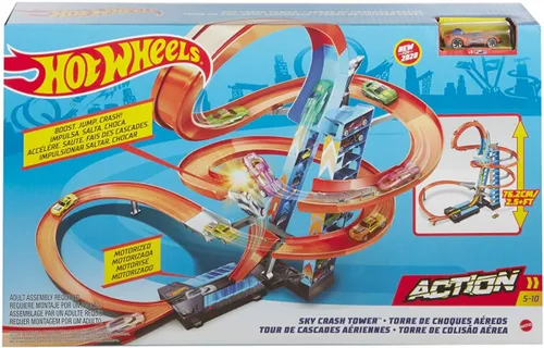 Hot Wheels Wieża Podniebne kraksy Zestaw