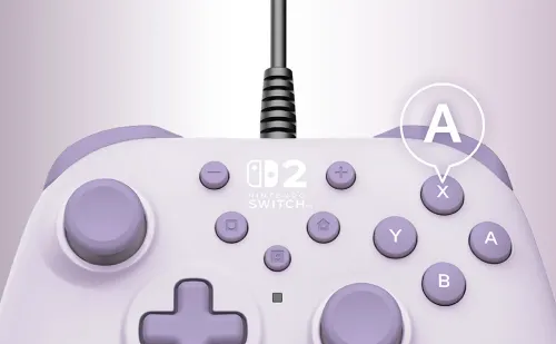 Pad Hori Turbo Cozy Lavender do Nintendo Switch 2 Przewodowy