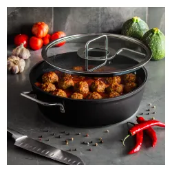 FISSLER Adamant 28 cm - garnek aluminiowy z pokrywką