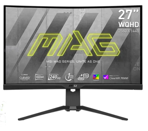 Monitor MSI MAG 275CQRXF 27" 2K Rapid VA 240Hz 0,5ms Zakrzywiony Gamingowy