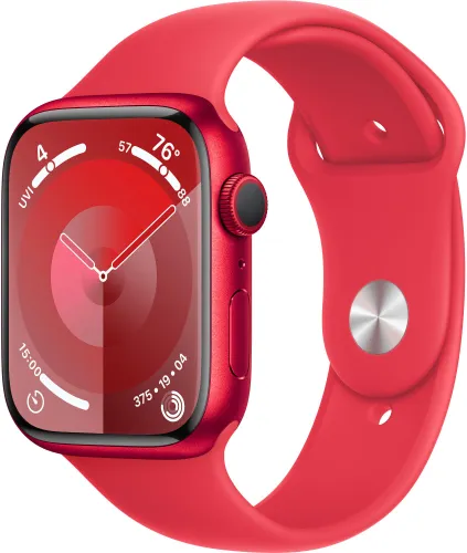 Apple Watch 9 GPS 45 мм алюминий (продукт) красный / Красный Спортивный ремешок M / L