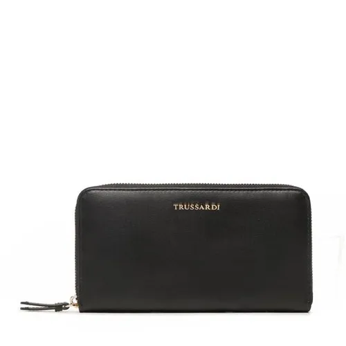 Büyük Kadın Cüzdan Trussardi Metal Plaka Zip 75w00350 K299