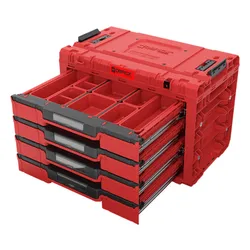 Skrzynka narzędziowa QBRICK System Prime Drawer 4 Toolbox Expert Red Ultra HD Custom