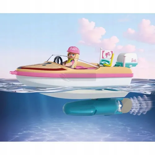 PLAYMOBIL x BARBIE 72122 Łódź przygodowa, zestaw dla dzieci +4 lata