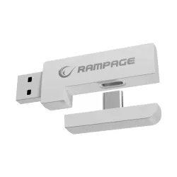 Słuchawki bezprzewodowe z mikrofonem Rampage RETSU Nauszne RGB Biały