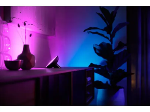 Lampka nocna Philips Hue White and Colour Ambiance Bloom Czarny