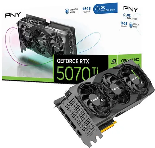 Karta graficzna PNY GeForce RTX 5070 Ti STD Triple Fan OC 16GB DLSS 4