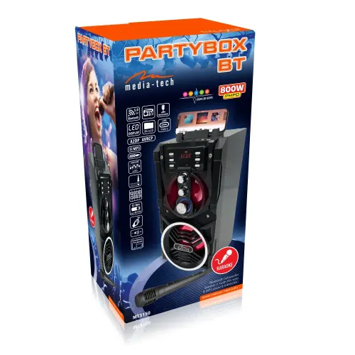 Głośnik Bluetooth Media-Tech PARTYBOX BT MT3150 18W Radio FM Czarny