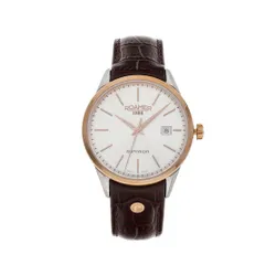 Roamer Superior Saat 3H 508833 49 15 05 Gümüş / Gül Altın / Kahverengi