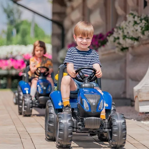 Duży Traktor Na Pedały Falk New Holland Z Przyczepą Dla Dzieci 3-7 Lat 50Kg