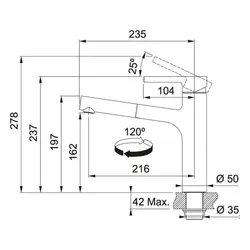 Bateria FRANKE Centro 115.0621.592 Czarny mat