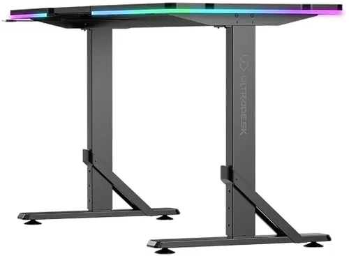 Biurko gamingowe ULTRADESK Iron RGB Czarny