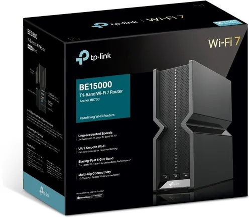 Router TP-LINK Archer BE700 2.4 / 5 / 6 GHz (TriBand), Wi-Fi Mesh
