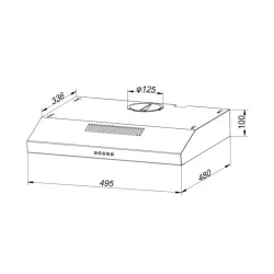 Okap Beko b100 HNS51222NAX Inox