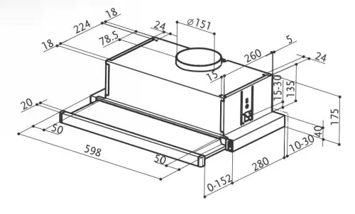Okap Faber Flexa NG Glass BK 60 Czarny