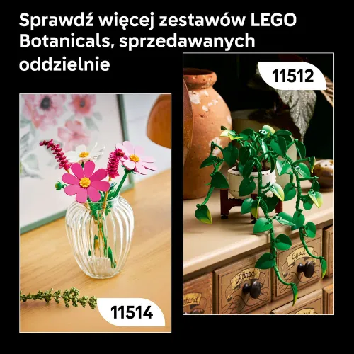 LEGO 11513 Botanicals Kompozycja z ciemnych kwiatów