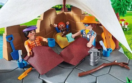 PLAYMOBIL FamilyFun 70743 Rodzina na kempingu