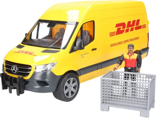 Bruder MB Sprinter DHL z figurką kuriera i z akcesoriami (02671)