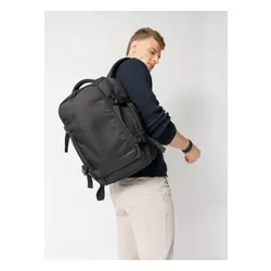 Plecak podróżny poszerzany Puccini Easy Pack Laptop 16" - czarny