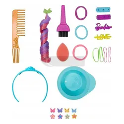 LALKA BARBIE GŁOWA DO STYLIZACJI + akcesoria Afro HMD79