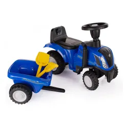 Jeździk traktor z przyczepką New Holland jeździdełko dla dziecka pojazd 12M+ niebieski