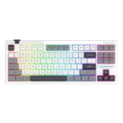 Klawiatura REDRAGON Otiim Pro K729WGB RGB Hot Swap Bullet QL Switch Biało-szary