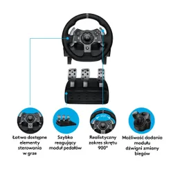 Kierownica LOGITECH G920 (PC/XBOX ONE) + Słuchawki LOGITECH G335