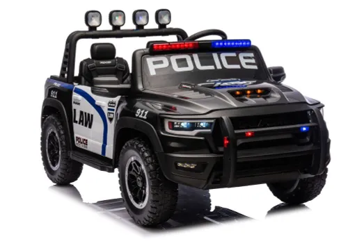 Auto Na Akumulator Dla Dzieci Dodge Ram Policja Zb629-F 4X4 LED Eva Skóra
