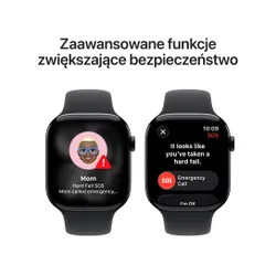 Apple Watch 11 GPS 46mm koperta z aluminium (onyks) + pasek sportowy rozmiar M/L (czarny)