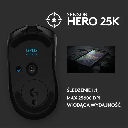 Myszka gamingowa Logitech G703 Hero