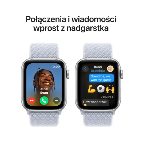 Apple Watch SE 2gen GPS koperta 40mm z aluminium Srebrny opaska sportowa Błękitny obłok