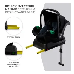 Fotelik samochodowy KINDERKRAFT Mink Pro I-Size z bazą (40-75 cm) Czarny