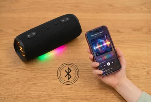Głośnik mobilny XMUSIC BTS860 Bluetooth, Moc 40W, IP66, Akumulator 5000 mAh,  Radio FM, Czarny