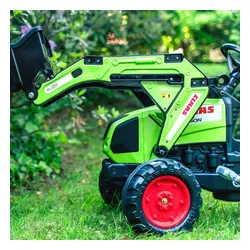 Falk Traktor Na Pedały Z Łyżką I Przyczepką Zielony Claas Od 3 Lat
