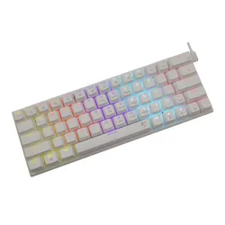 Klawiatura gamingowa White Shark Wakizashi Red przewodowa mechaniczna podświetlana biała
