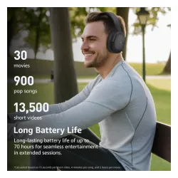 Słuchawki bezprzewodowe Tozo H100 Nauszne Bluetooth 5.4 Czarny